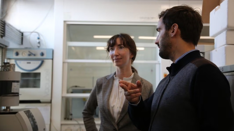 Researchers Artur Pinto and Jean Anne Incorvia